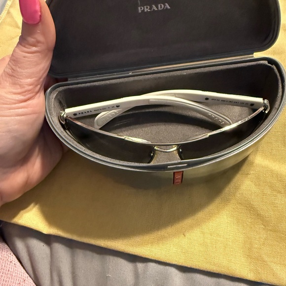 Prada Other - Prada Men’s White Frame Sunglasses with Black Lenses